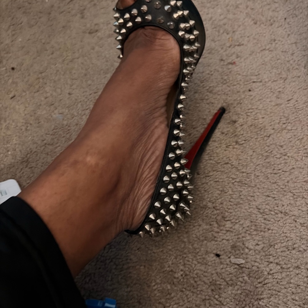 Christian Louboutin Black Studded Heels